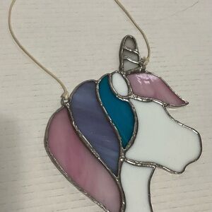 Hand made stained glass Unicorn